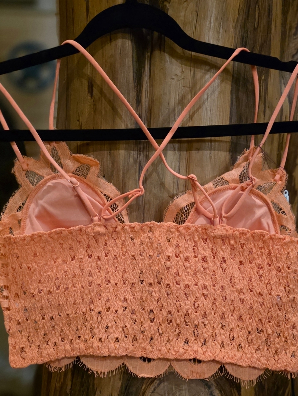 Set Of 3,New, 3 Pcs Lace Bralettes in Black, Lavender and Peach - Picture 8 of 9